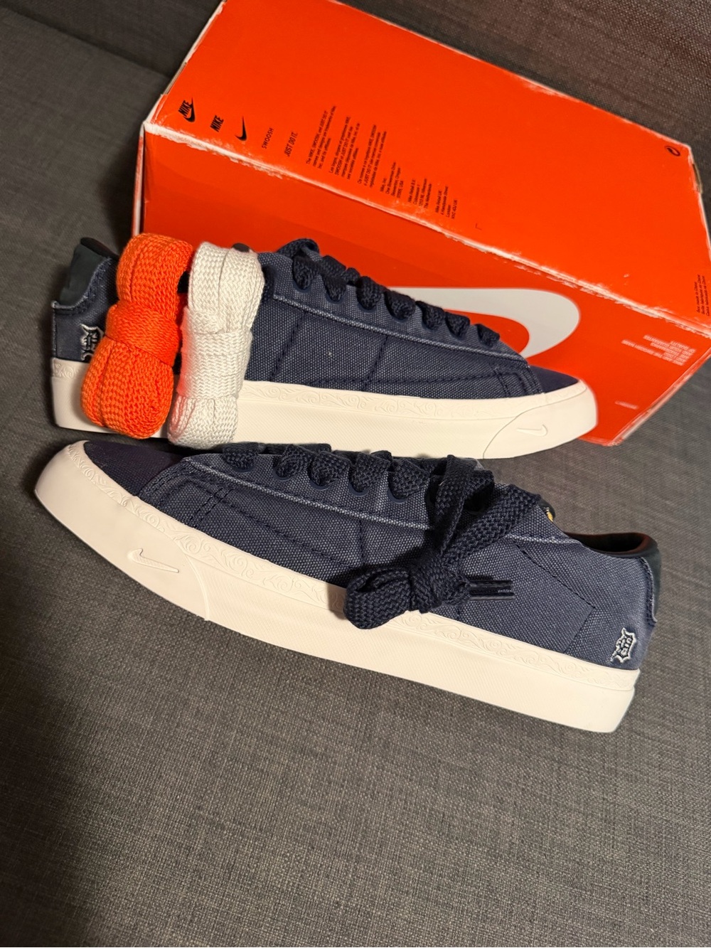 Size 10.5 - Devin Booker x Nike Blazer Low Detroit Tigers Pack - College Navy